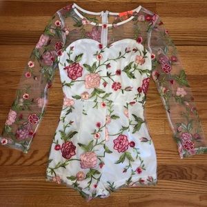 Luxmi Long Sleeve Floral Romper